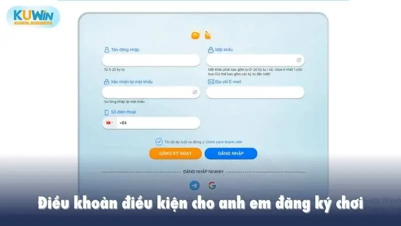 Điều khoản điều kiện cho hội viên đăng ký tham gia tai nhà cái KUWIN