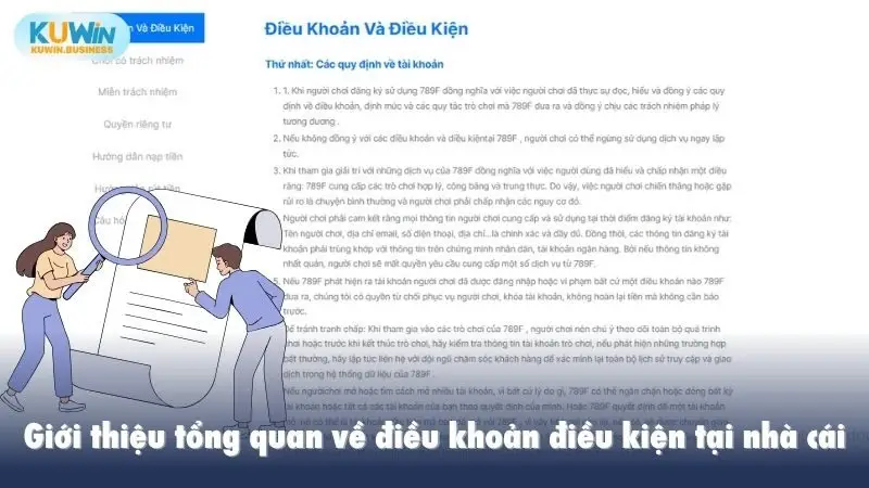 Giới thiệu tổng quan về điều khoản điều kiện tại nhà cái KUWIN