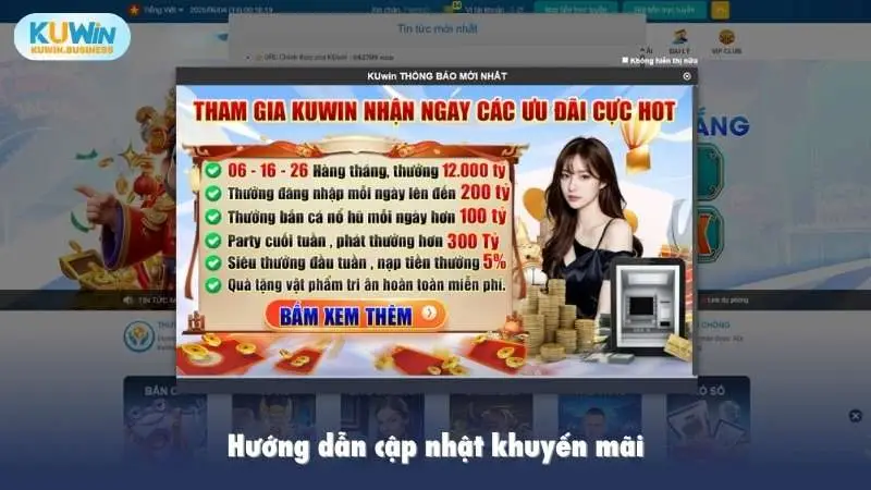 Hướng dẫn cập nhật khuyến mãi tại Kuwin