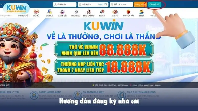 Hướng dẫn đăng ký nhà cái Kuwin