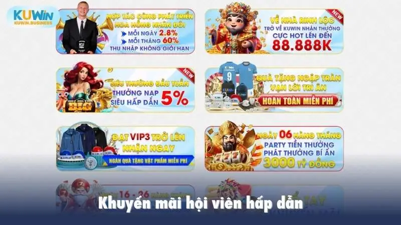 Khuyến mãi hội viên hấp dẫn tại nhà cái Kuwin