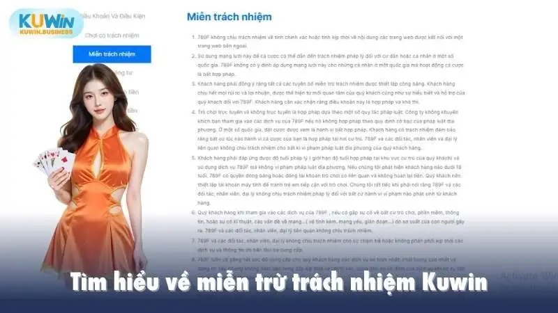 Tìm hiểu về miễn trừ trách nhiệm nhà cái KUWIN